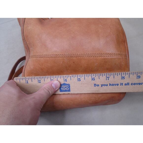 Vilenca Holland Woven Cognac Brown Genuine Leather Crossbody Bag Boho Western - Picture 10 of 14